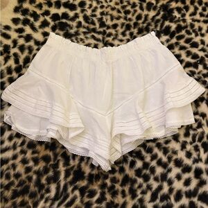 Aerie White Ruffle Skort